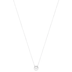 Collier or banc 375, perle de culture de Chine, diamants. Longueur 45 cm.