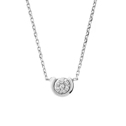 Collier or 750 blanc diamant