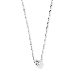 Collier or 750 blanc diamant 42 cm