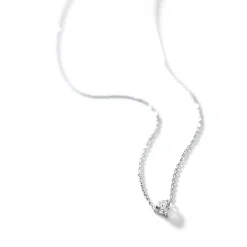 Collier or 750 blanc diamant 42 cm