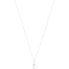 Collier or 375 blanc diamants