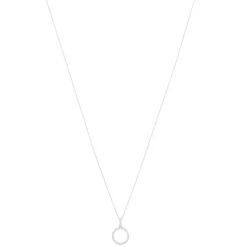 Collier or 375 blanc diamants