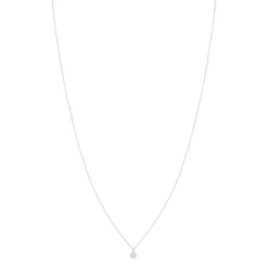Collier or blanc 375 diamants 42 cm