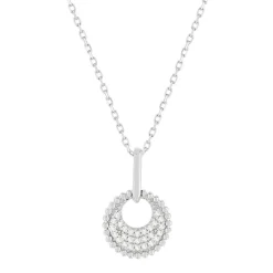 Collier or blanc 375 diamants 42 cm
