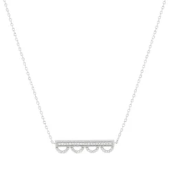 Collier or blanc 375 diamants 42 cm