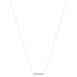 Collier or blanc 375 diamants 42 cm