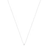Collier or blanc diamant synthétique 42 cm 0.5 carat