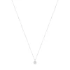 Collier or 750 blanc fleur diamants synthétiques 0,40 carat 42 cm