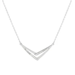 Collier or 375 blanc 