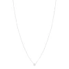 Collier or 375 blanc zirconia 45 cm