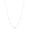 Collier or blanc 375 zirconia 45 cm
