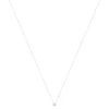 Collier or 375 blanc zirconias blancs 45 cm