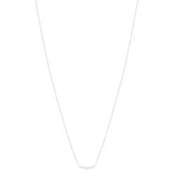 Collier or blanc 375 zirconias 41.5 cm