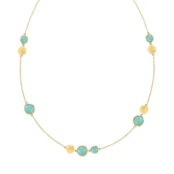 Collier or 375 jaune Amazonite