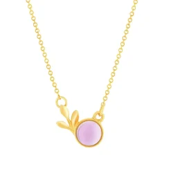 Collier or 375 jaune améthyste 50 cm
