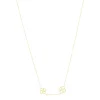 Collier or jaune 375 44 cm motif fleur