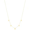 Collier or jaune 375 41 cm, motif pampille disque