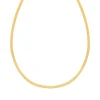 Collier or 750 jaune diamanté façon miroir 40 cm