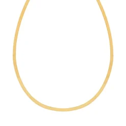 Collier or 750 jaune diamanté façon miroir 40 cm