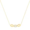 Collier or 375 jaune diamants 43cm