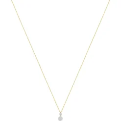 Collier or 375 jaune diamants 42 cm