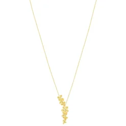 Collier or 375 jaune fleur 45 cm
