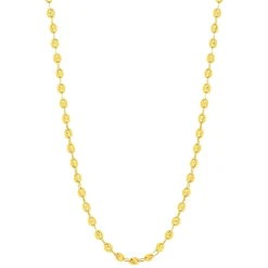 Collier or 375 jaune ,maille grain de café, 45 cm