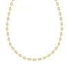 Collier or 750 jaune maille grain de café 50 cm