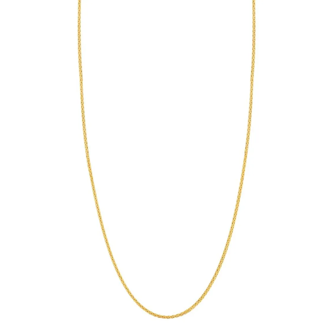 Collier or jaune 750 maille palmier 45 cm