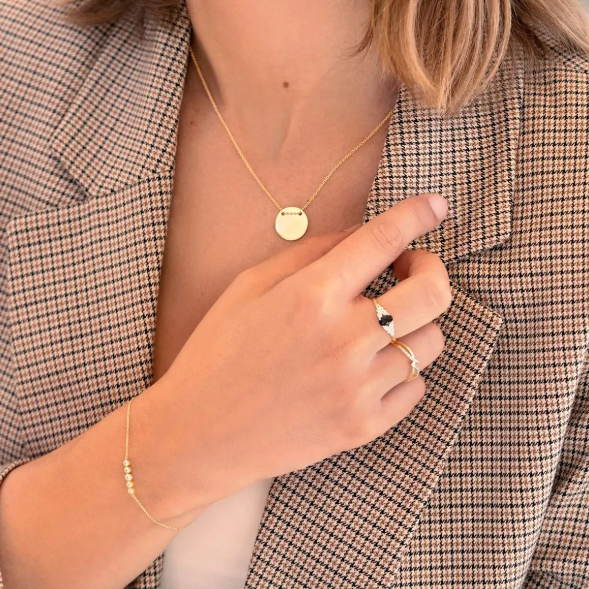 Collier or 375 jaune médaille 42 cm