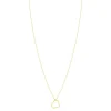 Collier or 375 jaune, motif coeur 45 cm