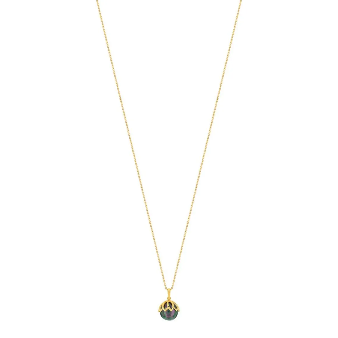 Collier or jaune 375 perle de culture de Tahiti 45 cm
