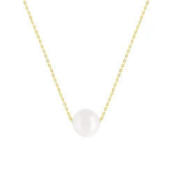 Collier or jaune 375 perle de culture de Chine 41cm