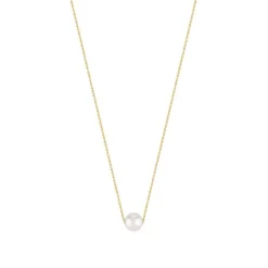 Collier or 375 jaune perle de culture de Chine 42 cm