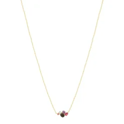 Collier or 375 jaune pierres fines 45 cm