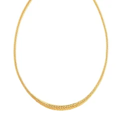 Collier or 375 jaune poli maille anglaise 42 cm
