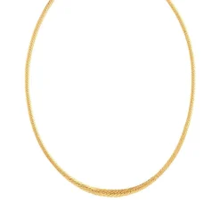 Collier or 375 jaune poli maille anglaise 42 cm