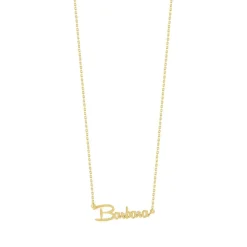 Collier or 375 jaune prénom personnalisable 42 cm