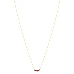 Collier or jaune 375 rubis 43 cm