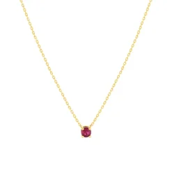 Collier or 375 jaune rubis 0.22ct 45cm