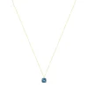 Collier or 750 jaune topaze London Blue traitée 45cm