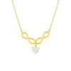 Collier or 375 jaune zirconia