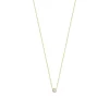 Collier or 375 jaune zirconia 45 cm