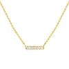 Collier or 375 jaune zirconias blancs 45 cm