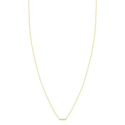 Collier or 375 jaune zirconias blancs 45 cm