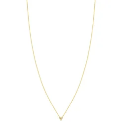Collier or 375 jaune zirconias blancs 45 cm
