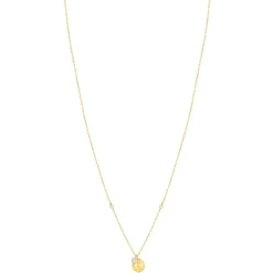Collier or 375 jaune zirconias 43cm
