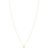 Collier or 375 jaune zirconias motif nid d'abeilles 45cm
