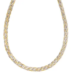 Collier 3 ors 375 tressé 43,5 cm