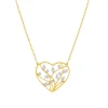 Collier or 375 2 tons coeur 42 cm